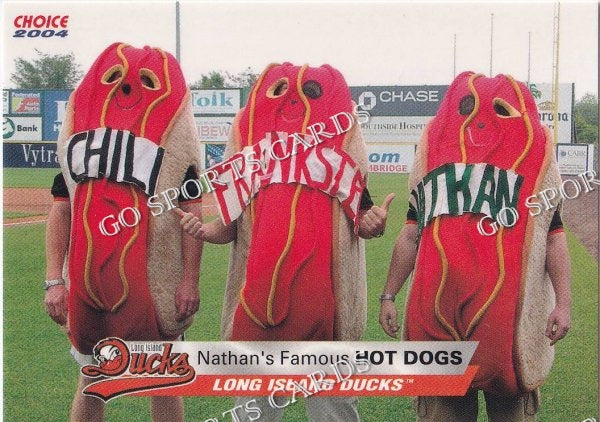 2004 Long Island Ducks Nathans Famous Hot Dogs Mascot