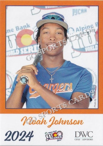 2024 Georgia Highlands College Chargers JUCO Noah Johnson