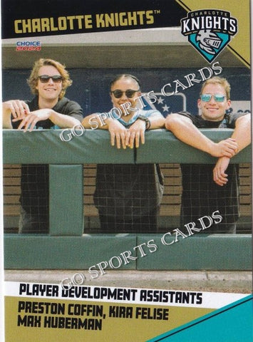 2024 Charlotte Knights Preston Coffin Kira Felise Max Huberman
