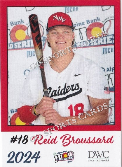 2024 Northwest Florida State Raiders JUCO Reid Broussard