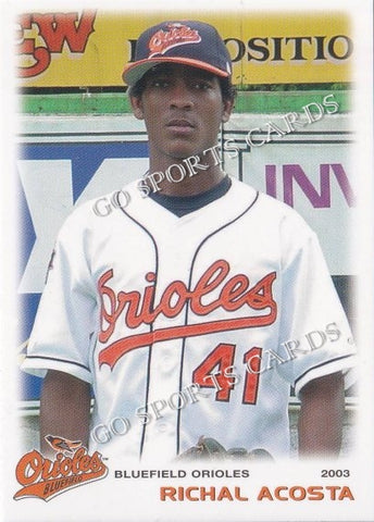 2003 Bluefield Orioles Richal Acosta