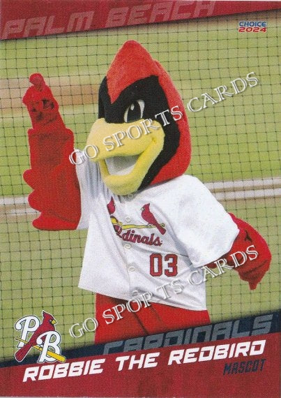 2024 Palm Beach Cardinals Robbie The Redbird Mascot