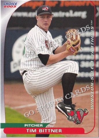 2003 Winston Salem Warthogs Tim Bittner