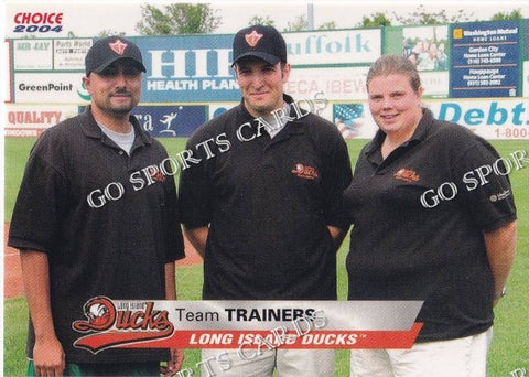 2004 Long Island Ducks Trainers Adam Lewis Dorothy Pitchford Tony Amin
