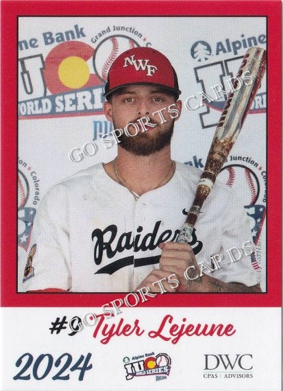 2024 Northwest Florida State Raiders JUCO Tyler Lejeune