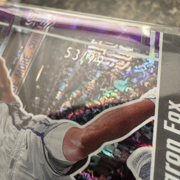 2023-24 Donruss De'Aaron Fox Purple Laser Holo /99 #126