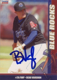 Beau Vaughan 2006 Choice Wilmington Blue Rocks #28 (Autograph)