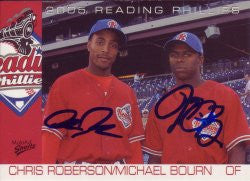 Chris Roberson / Mike Bourn 2005 MultiAd Phillies #30 (Autograph)