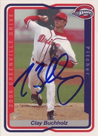 Clay Buchholz 2006 MultiAd Greenville Drive #9 (Autograph)