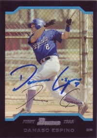Damaso Espino 2004 Bowman #239 (Blue Autograph)
