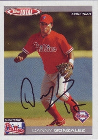 Danny Gonzalez 2004 Topps Total #871 (Black Autograph)