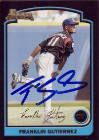 Franklin Gutierrez 2003 Bowman Draft Picks Gold #135 (Autograph)