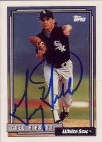 Greg Hibbard 1992 Topps #477 (Autograph)