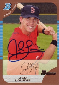 Jed Lowrie 2005 Bowman Draft Picks Gold #93 (Autograph)
