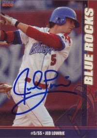 Jed Lowrie 2006 Choice Wilmington Blue Rocks #17 (Autograph)