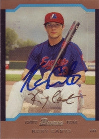 Kory Casto 2004 Bowman Gold #242 (Autograph)