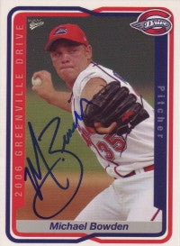 Michael Bowden 2006 MultiAd Greenville Drive #8 (Autograph)
