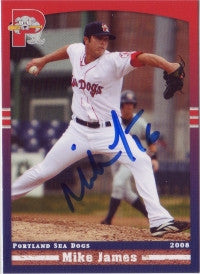Mike James 2008 Portland Seadogs (Autograph)
