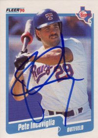 Pete Incaviglia 1990 Fleer #301 (Autograph)