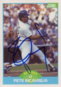 Pete Incaviglia 1989 Score #201 (Autograph)