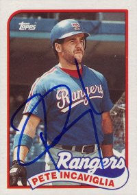 Pete Incaviglia 1989 Topps #706 (Autograph)