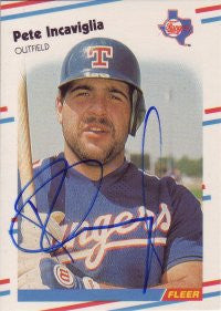 Pete Incaviglia 1988 Fleer #470 (Autograph)
