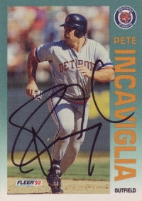 Pete Incaviglia 1992 Fleer #139 (Autograph)