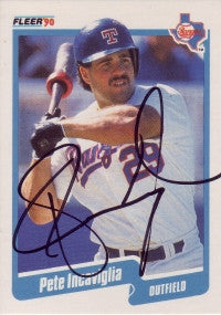 Pete Incaviglia 1990 Fleer #301 (Black Autograph)