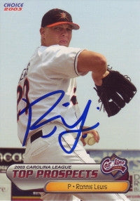 Rommie Lewis 2003 Choice Carolina League Top Prospects #1 (Autograph)