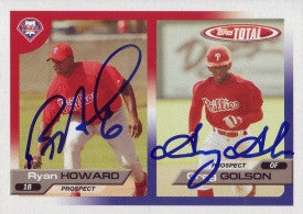 Ryan Howard, Greg Golson 2005 Topps Total #714 (Autograph)