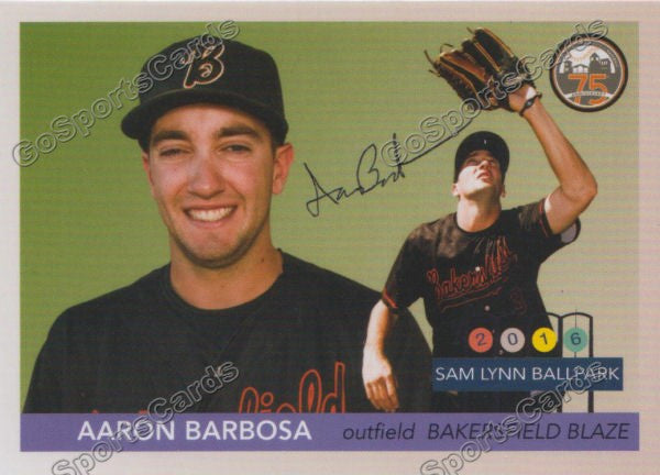 2016 Bakersfield Blaze Aaron Barbosa