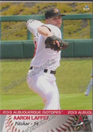 2013 Albuquerque Isotopes Aaron Laffey