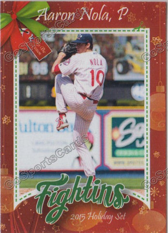 2015 Reading Fightins Phillies Holiday Xmas Aaron Nola