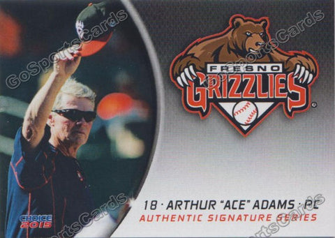 2015 Fresno Grizzlies Arthur Ace Adams