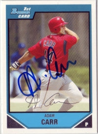 Adam Carr 2007 Bowman #7 (Autograph)