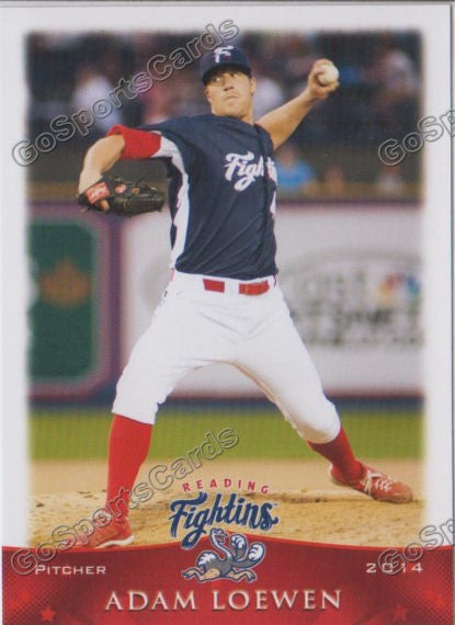 2014 Reading Fightin Phils Adam Loewen