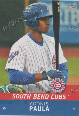 2016 South Bend Cubs Adonis Paula