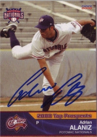 Adrian Alaniz 2008 Carolina League Top Prospects (Autograph)