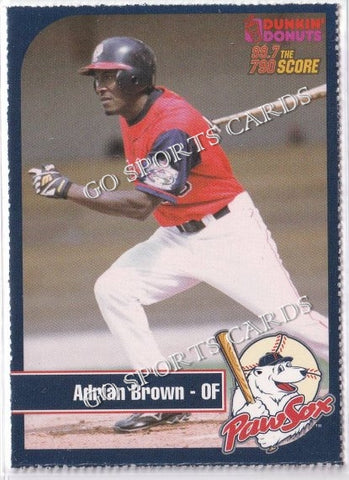 2003 Pawtucket Red Sox Dunkin Donuts SGA Adrian Brown
