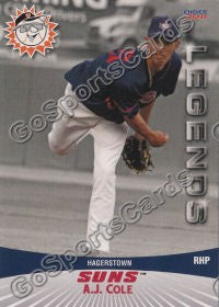 2011 Hagerstown Suns Legends AJ Cole