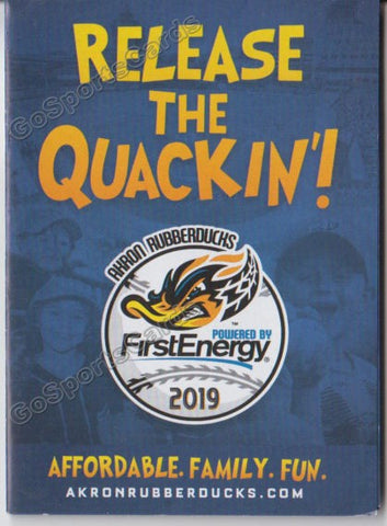 2019 Akron Rubberducks Pocket Schedule
