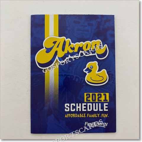 2021 Akron RubberDucks Pocket Schedule