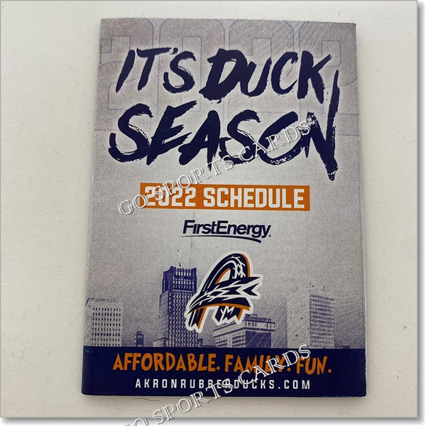 2022 Akron Rubberducks Pocket Schedule