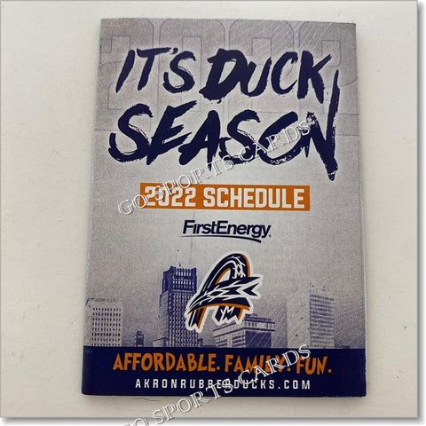 2022 Akron Rubberducks Pocket Schedule 