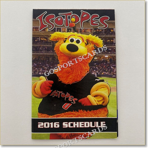 2016 Albuquerque Isotopes Pocket Schedule