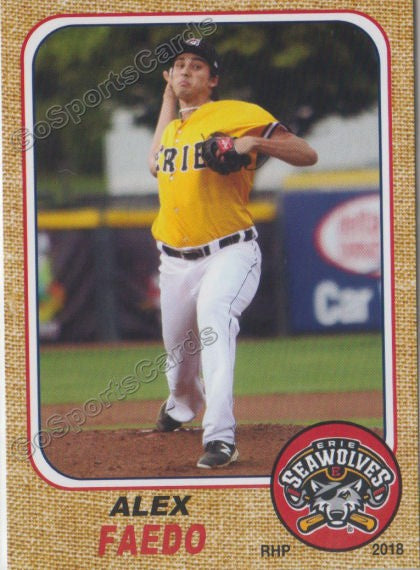 2018 Erie SeaWolves Alex Faedo
