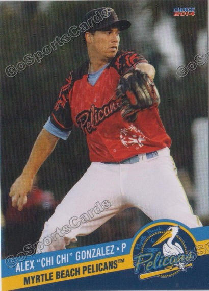 2014 Myrtle Beach Pelicans Alex Chi Chi Gonzalez