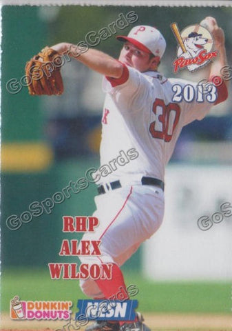 2013 Pawtucket Red Sox SGA Dunkin Donuts Alex Wilson