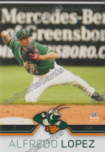 2013 Greensboro Grasshoppers Alfredo Lopez