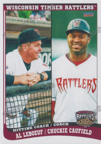 2015 Wisconsin Timber Rattlers Al Leboeuf Chuckie Caufield